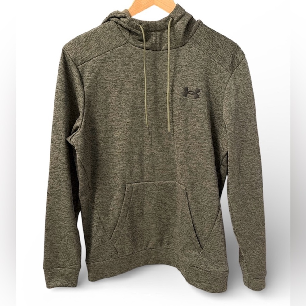 Under Armour Fleece Twist Hoodie Men’s Small Green Loose Fit Pullover